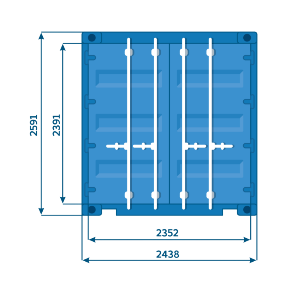 container entry doors dimensions